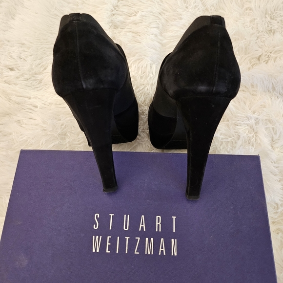 Stuart Weitzman Suede Platform Booties - Picture 4 of 7
